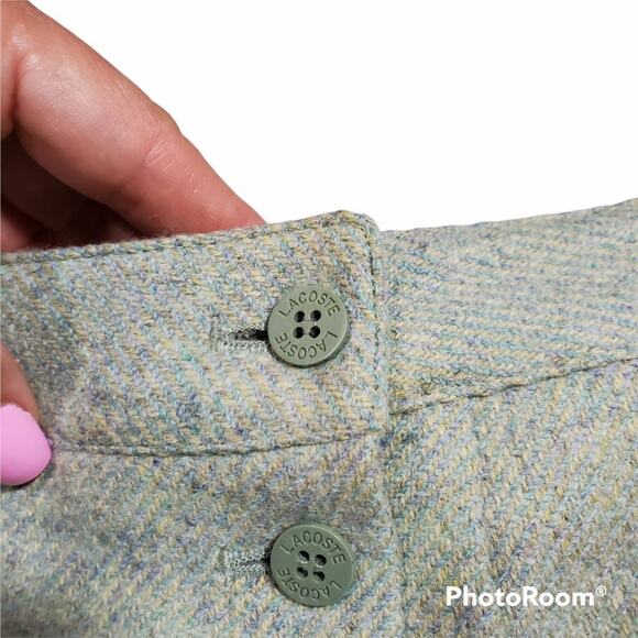 Lacoste Green Button-Front Skirt - Picture 3 of 11